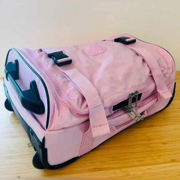 Kipling Aviana Suitcase S Travel Bag Rolling Carry-On Duffle & Luggage Lock Pink - Picture 12 of 12